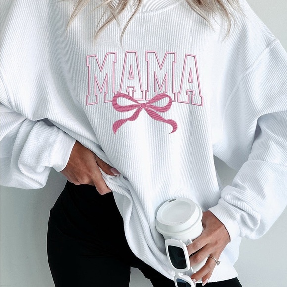 White 'Mama' Sweatshirt - Picture 2 of 4